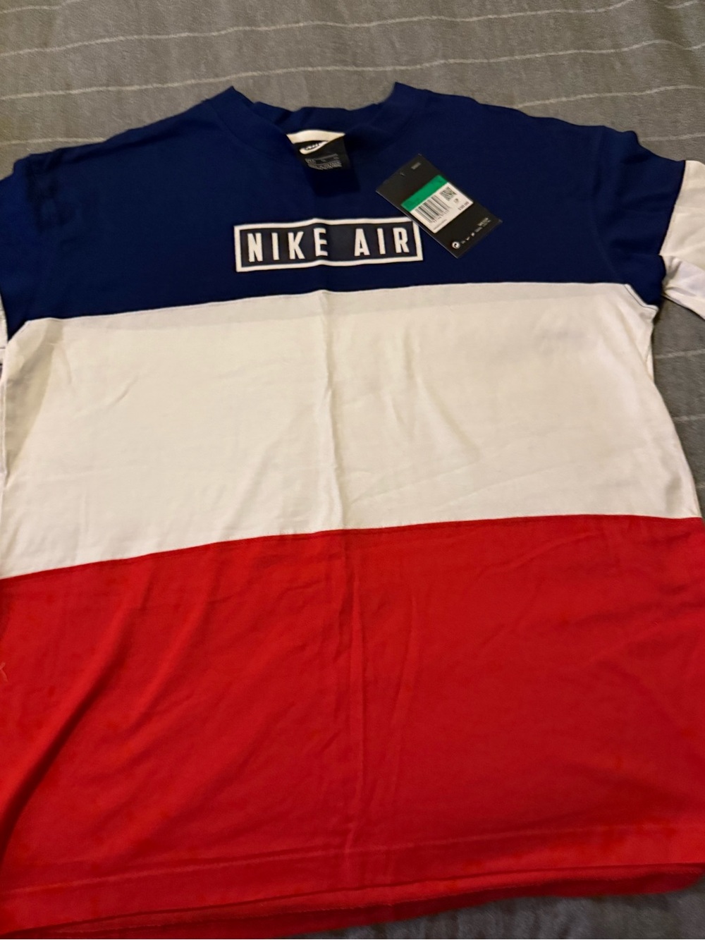 Nike Colorblock Short Sleeve Tee — Blue White Red